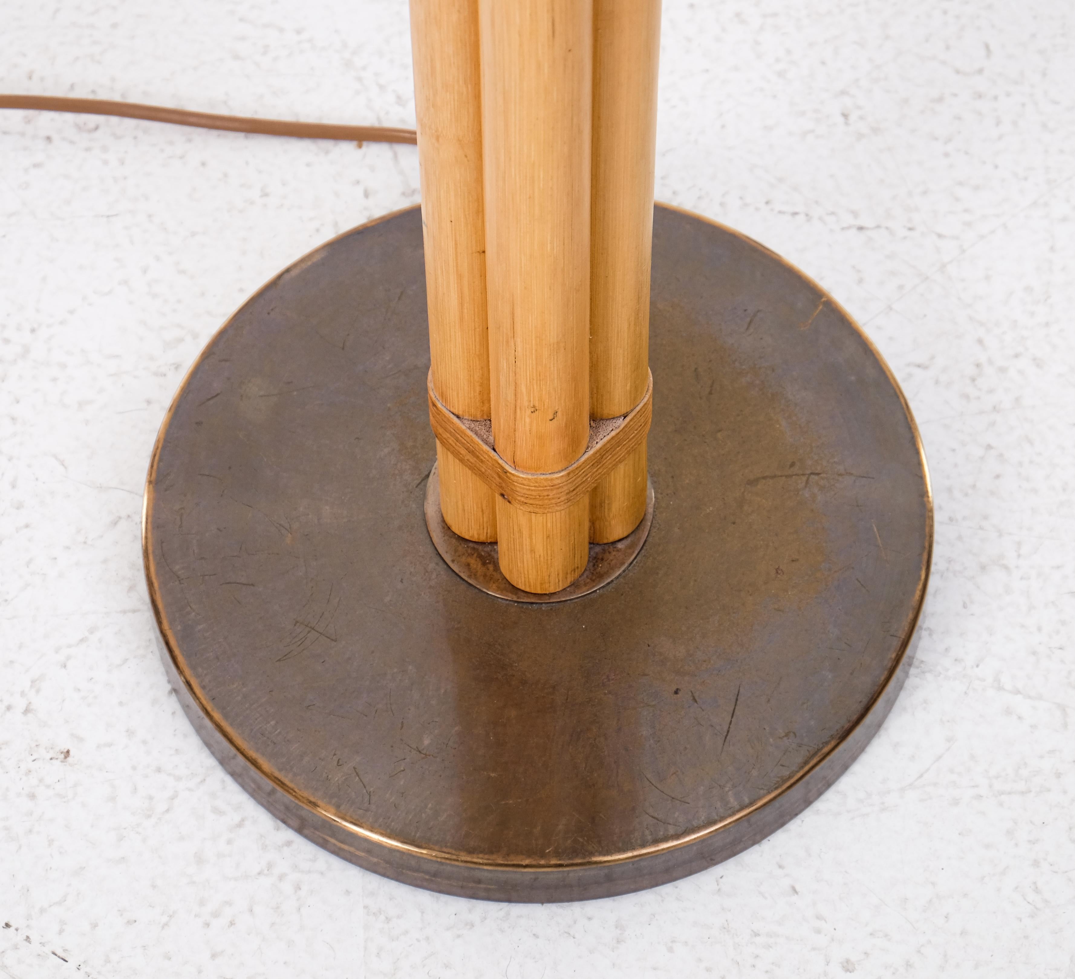 Bamboo Floor Lamp G-105 by Bergboms, Sweden, 1970s For Sale 1