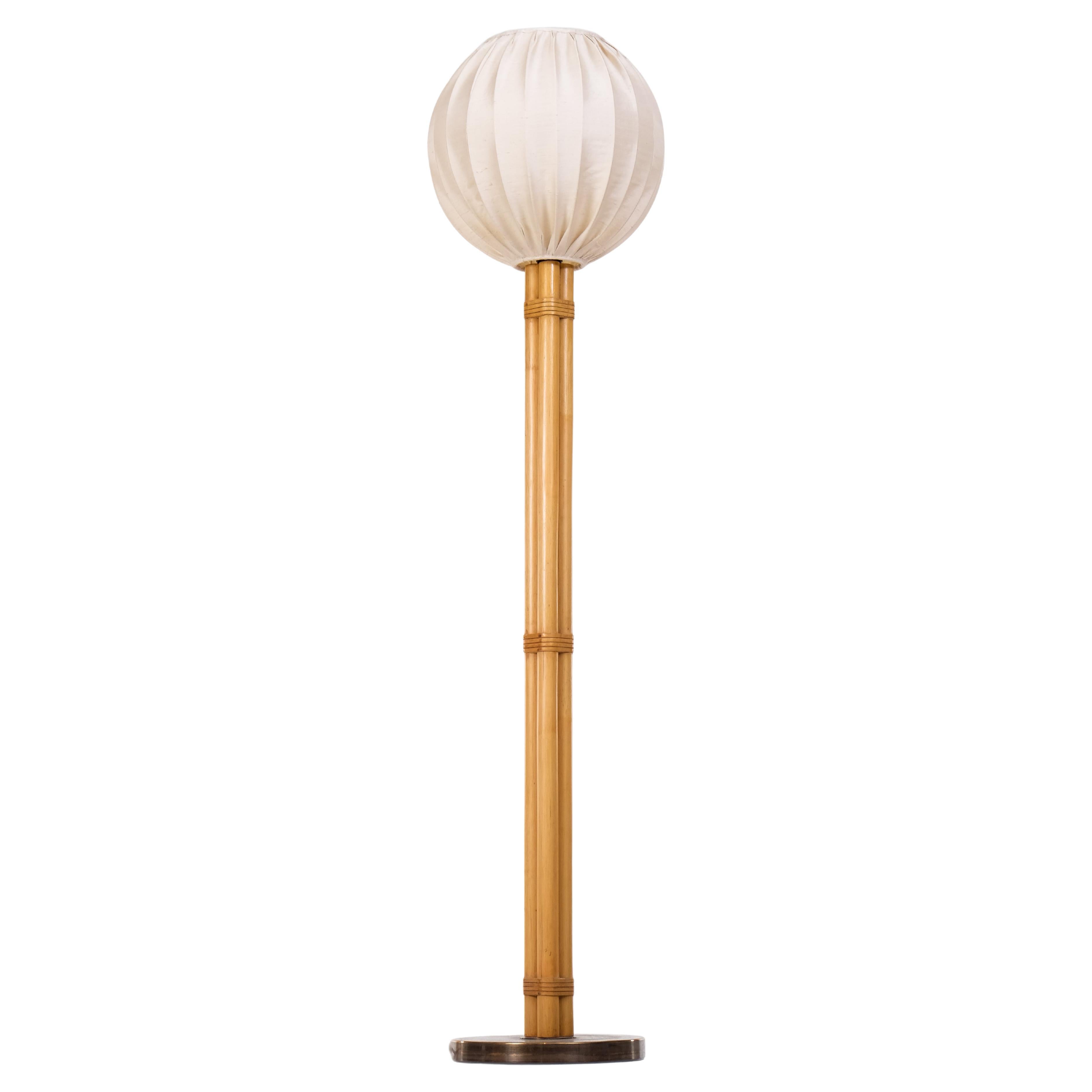 Bamboo Floor Lamp G-105 by Bergboms, Sweden, 1970s For Sale