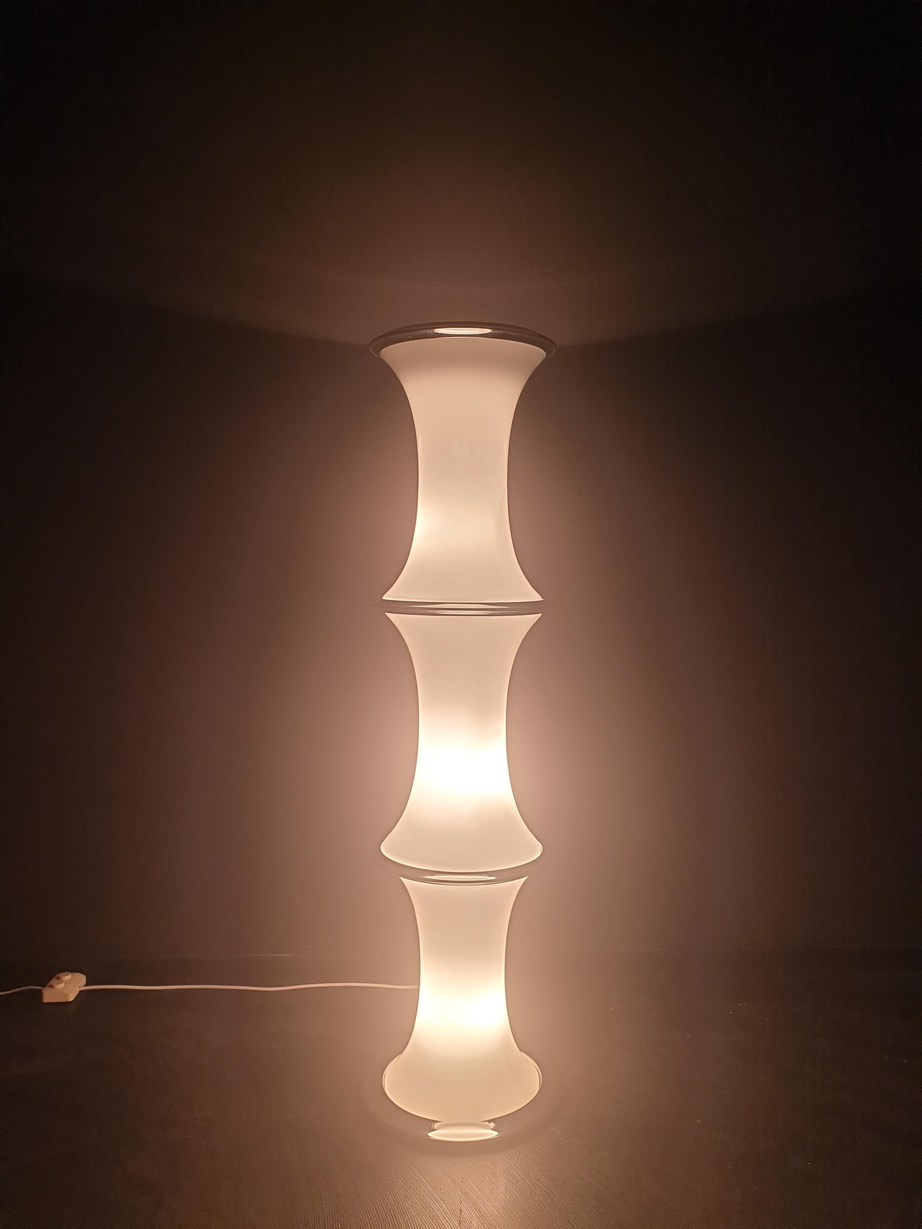 Bamboo Floor Lamp by Enrico Tronconi for Vistosi, 1970's For Sale 2