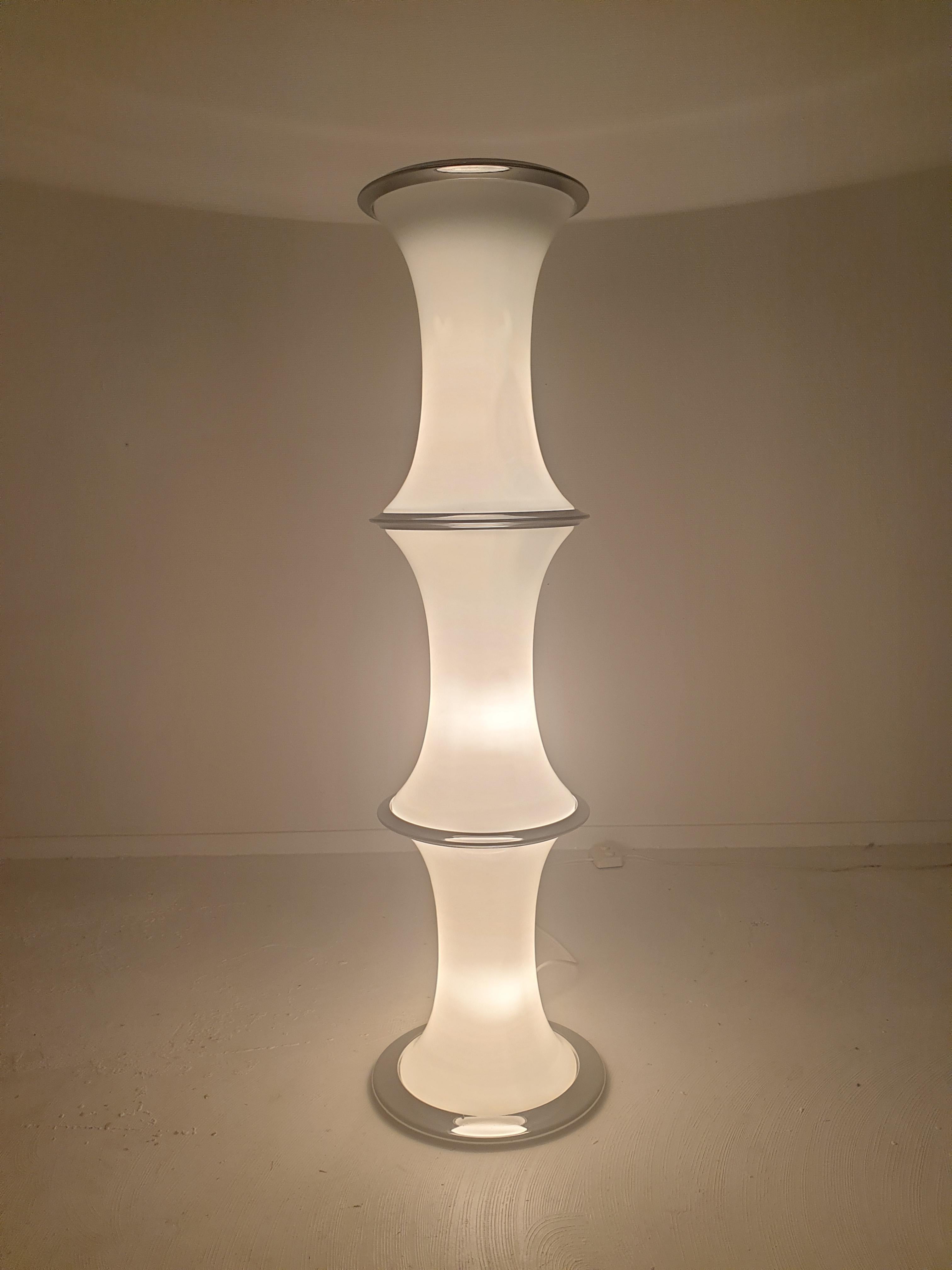 Late 20th Century Bamboo Floor Lamp by Enrico Tronconi for Vistosi, 1970's For Sale