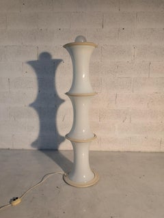Bamboo floor lamp by Enrico Tronconi for Vistosi - Murano - Italy - 70’s