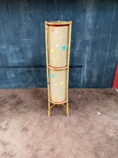 Lampada da terra in bambù, 1960-1970 circa