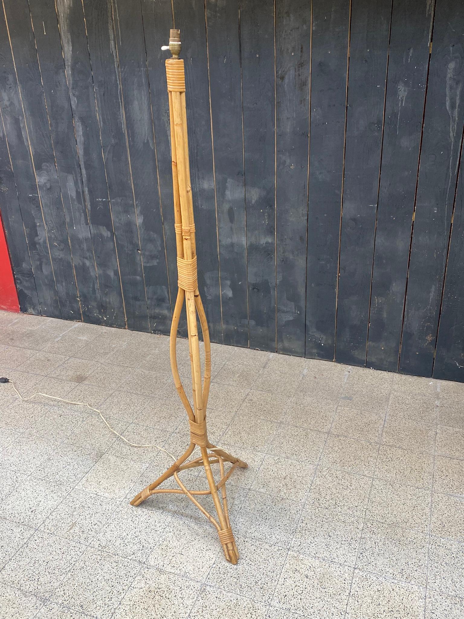 Bamboo Floor Lamp, circa 1960-1970 For Sale 1