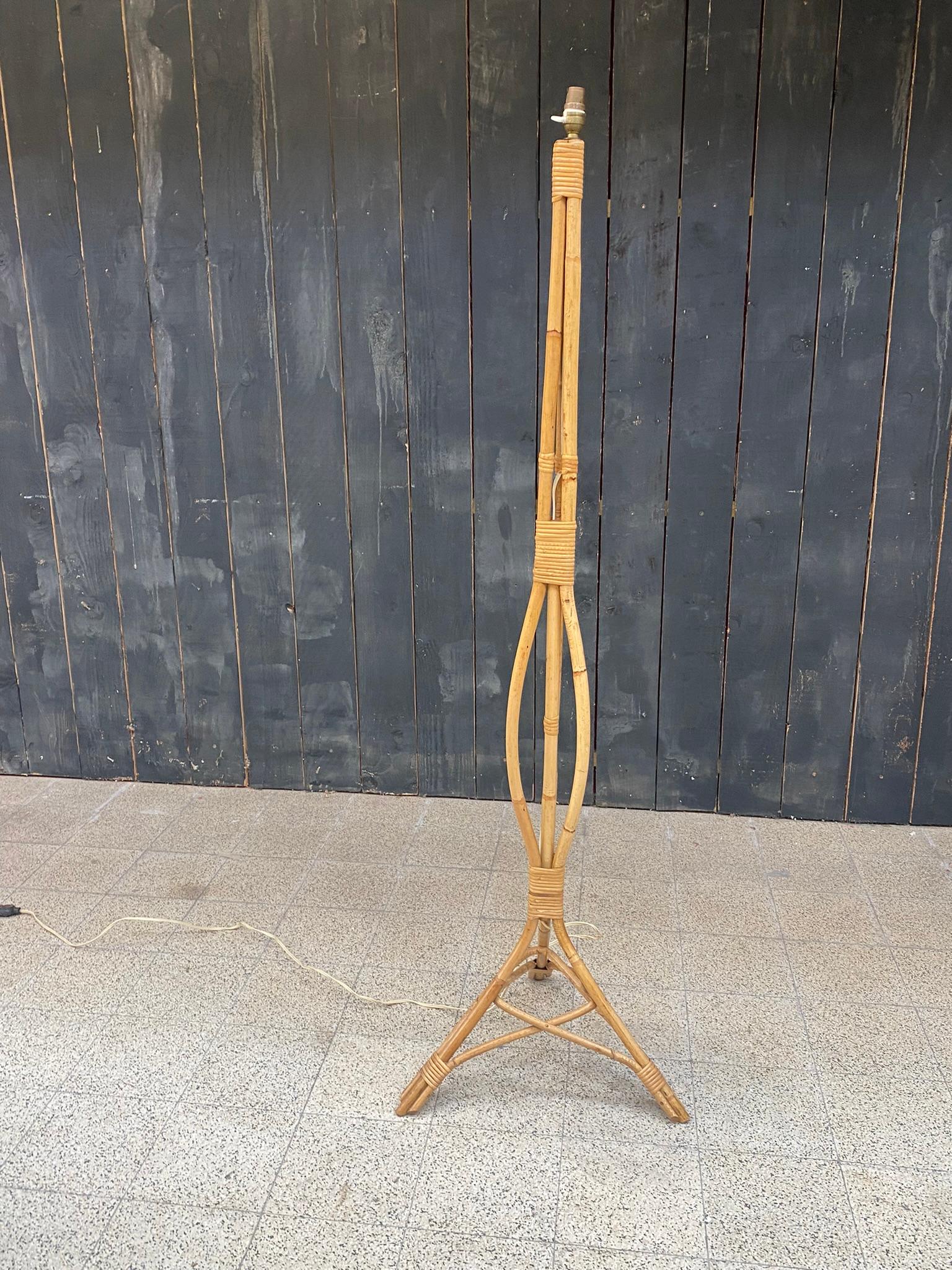 Bamboo Floor Lamp, circa 1960-1970 For Sale 3