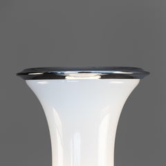 Bamboo floor lamp Tronconi, 1970, glass and metal
