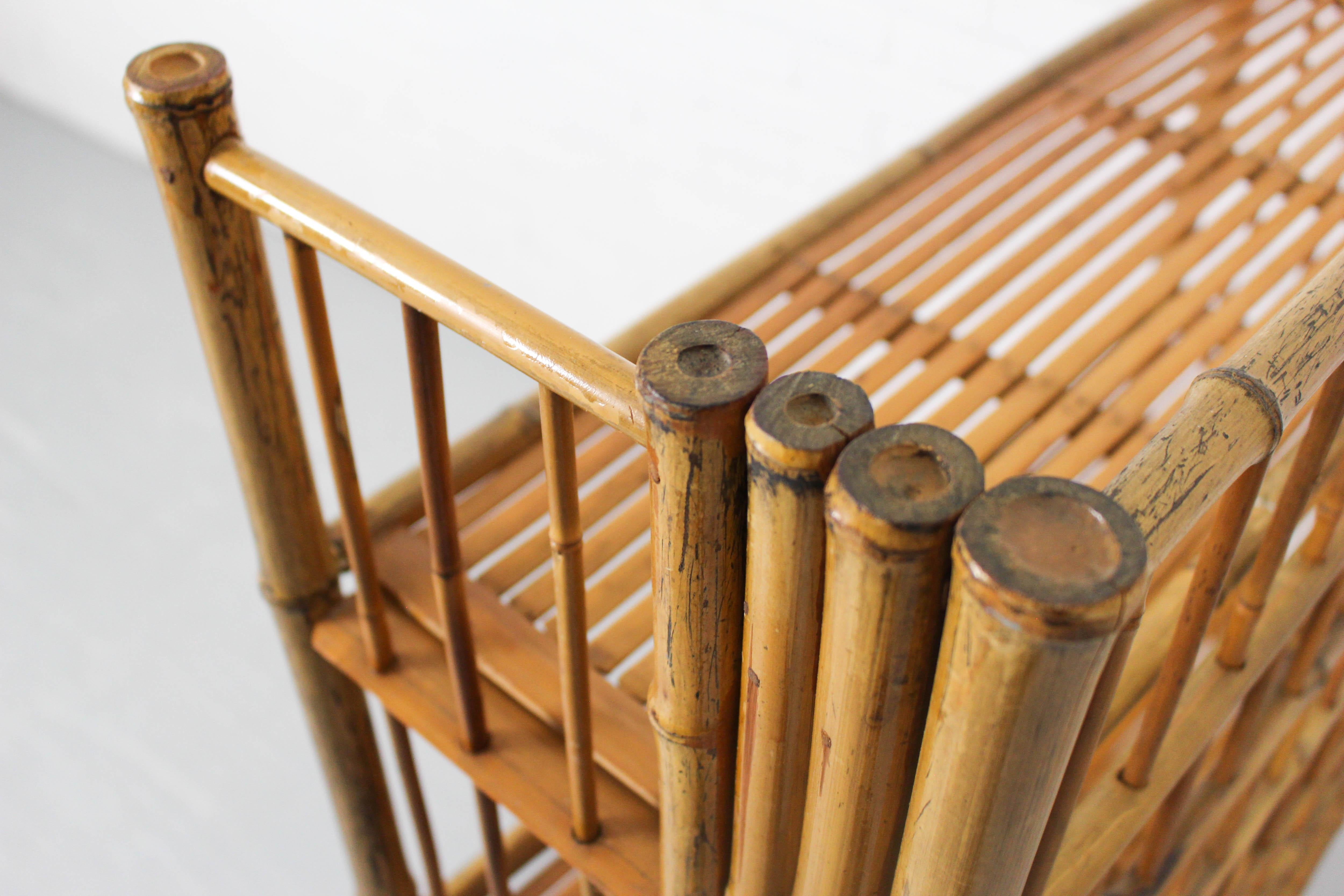 Bamboo Folding Campaign Shelves, France 1920s 5