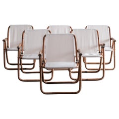 Bamboo folding chairs Italy 1960, mid century modern