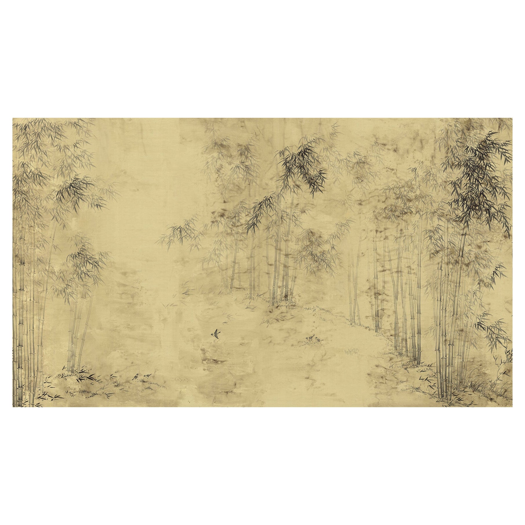 Mural de papel pintado Bosque de bambú envejecido en venta