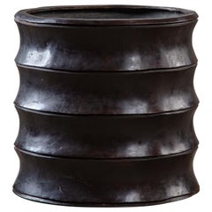 Bamboo Form Bronze Planter