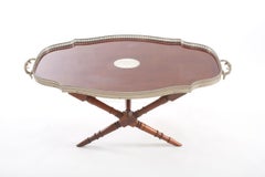 Bambus gerahmt / Mahagoniholz Tabletttisch