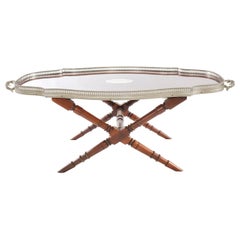 Bamboo Framed / Mahogany wood Tray Table