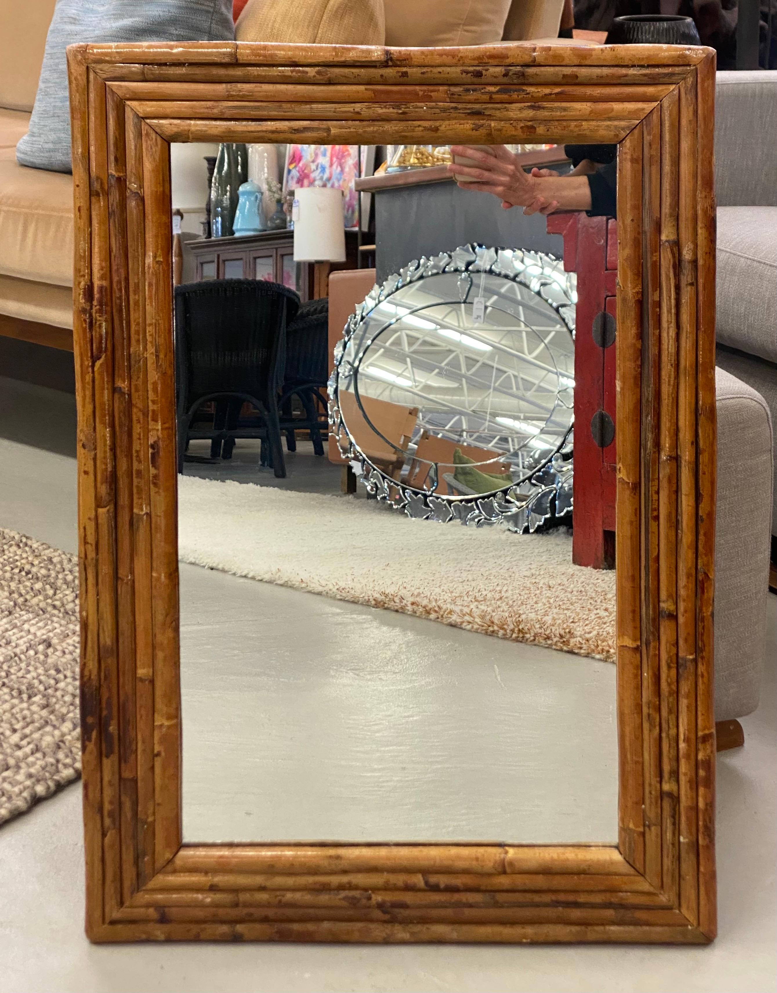 Bamboo framed mirror

Measures: 20.5 W x 29.5