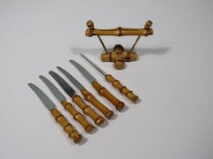 couverts à fruits en bambou, Solingen, Allemagne, 1950