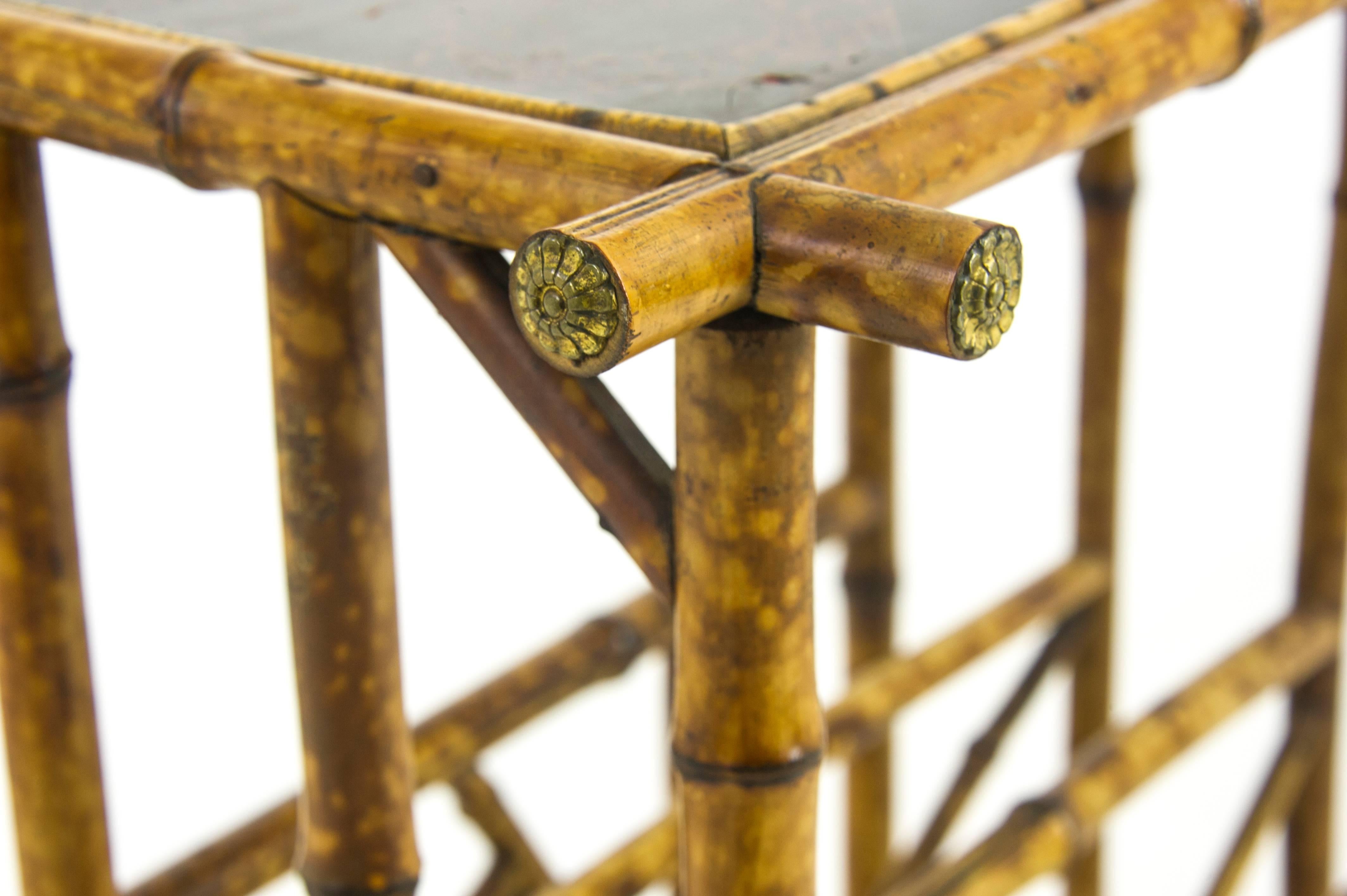 Hand-Crafted Bamboo Furniture, Antique Magazine Rack, Chinoiserie Panels, Scotland, 1880