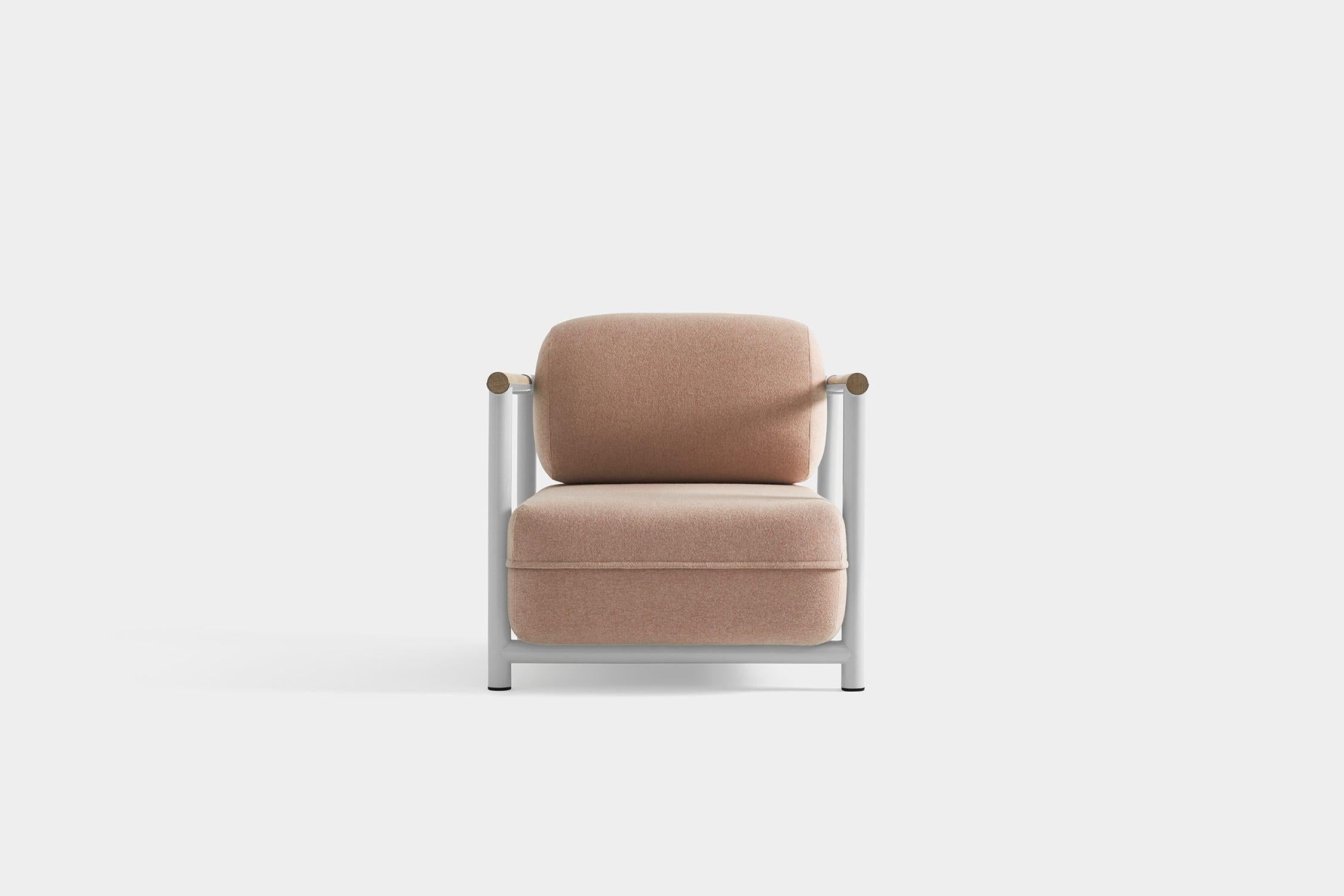 Bamboo Indoor Armchair by Pepe Albargues
Dimensions: W 80 x D 93 x H 83 cm
Materials: Iron, bench wood, pine wood

Variations of materials are avaliable

Bamboo is a collection made up of an armchair and a sofa inspired on bamboo forests. Its