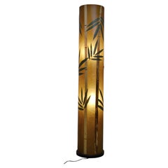 Bamboo-Inspired Fiberglass Floor Lamp, 1980s, France