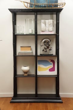 bibliothèque laquée bambou