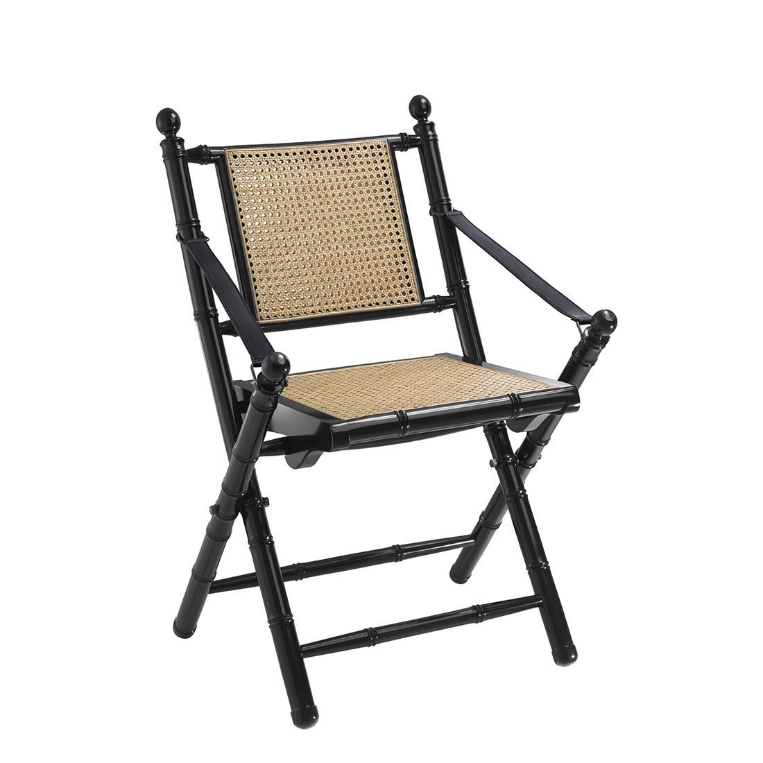 Indonesian Bamboo Lacquered Folding Chair