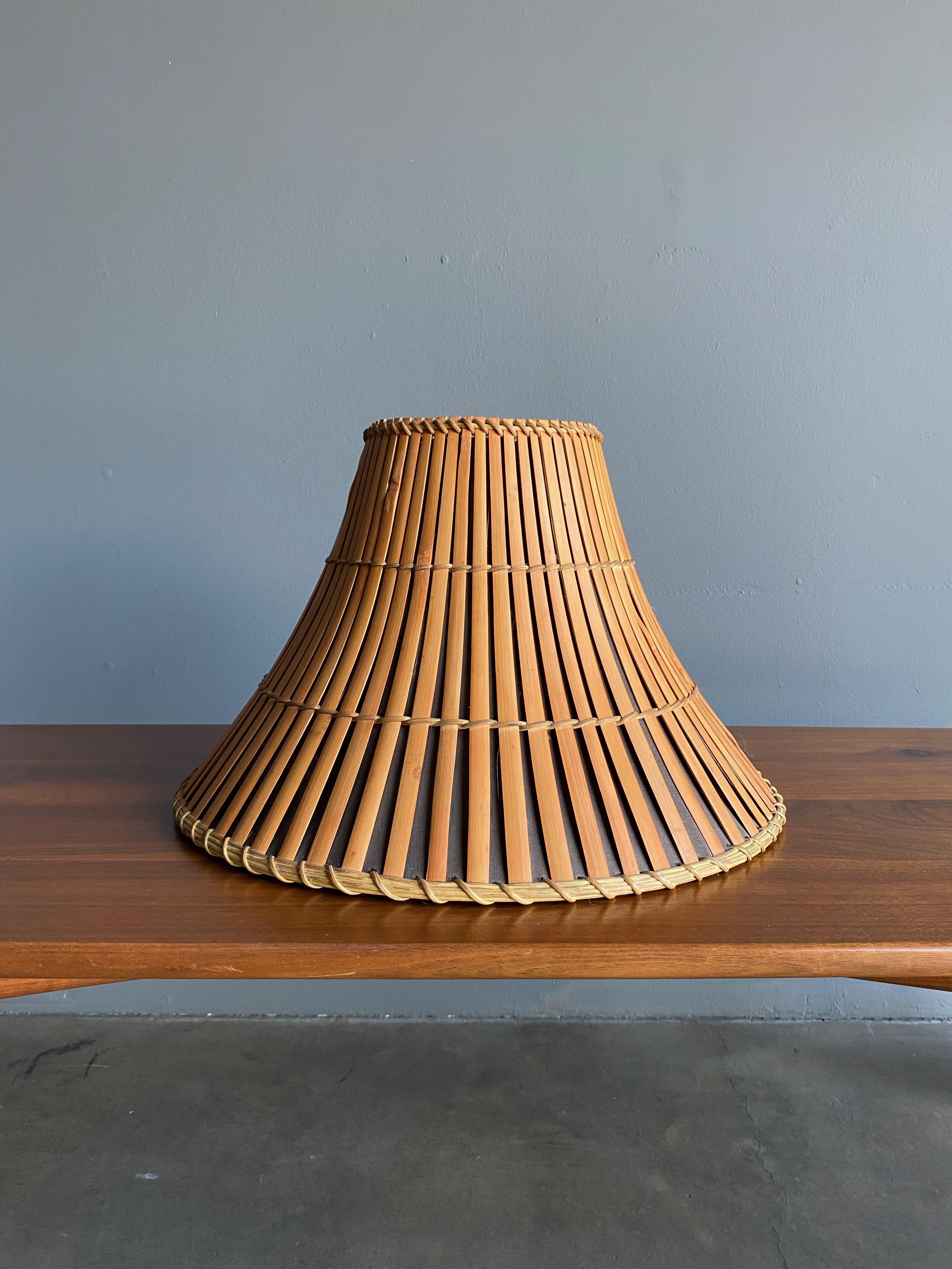 Bamboo lamp shade. circa 1990.