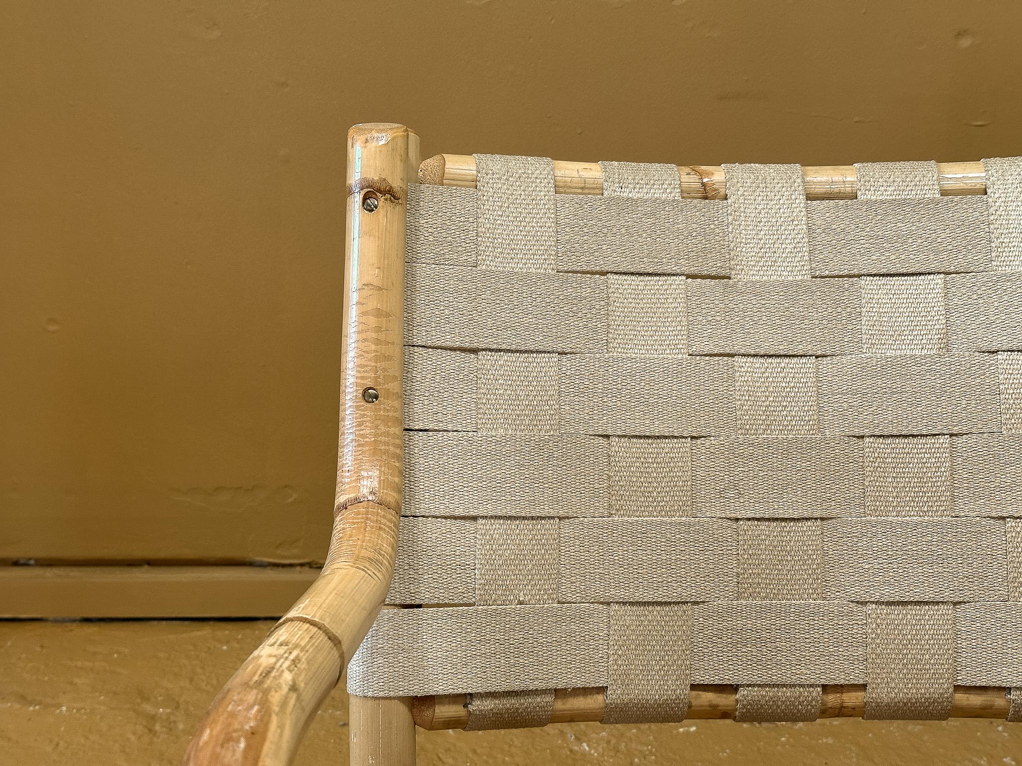 Tela Sedia Singolare a Lattice di Bambù in vendita
