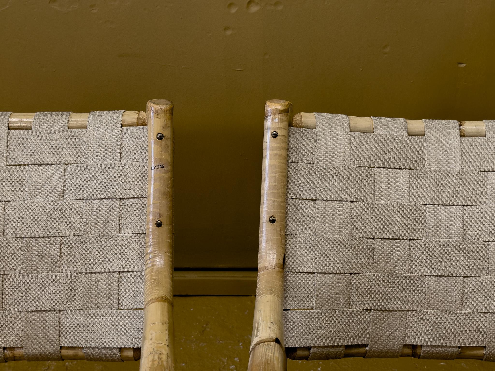 Sedia Singolare a Lattice di Bambù in vendita 2