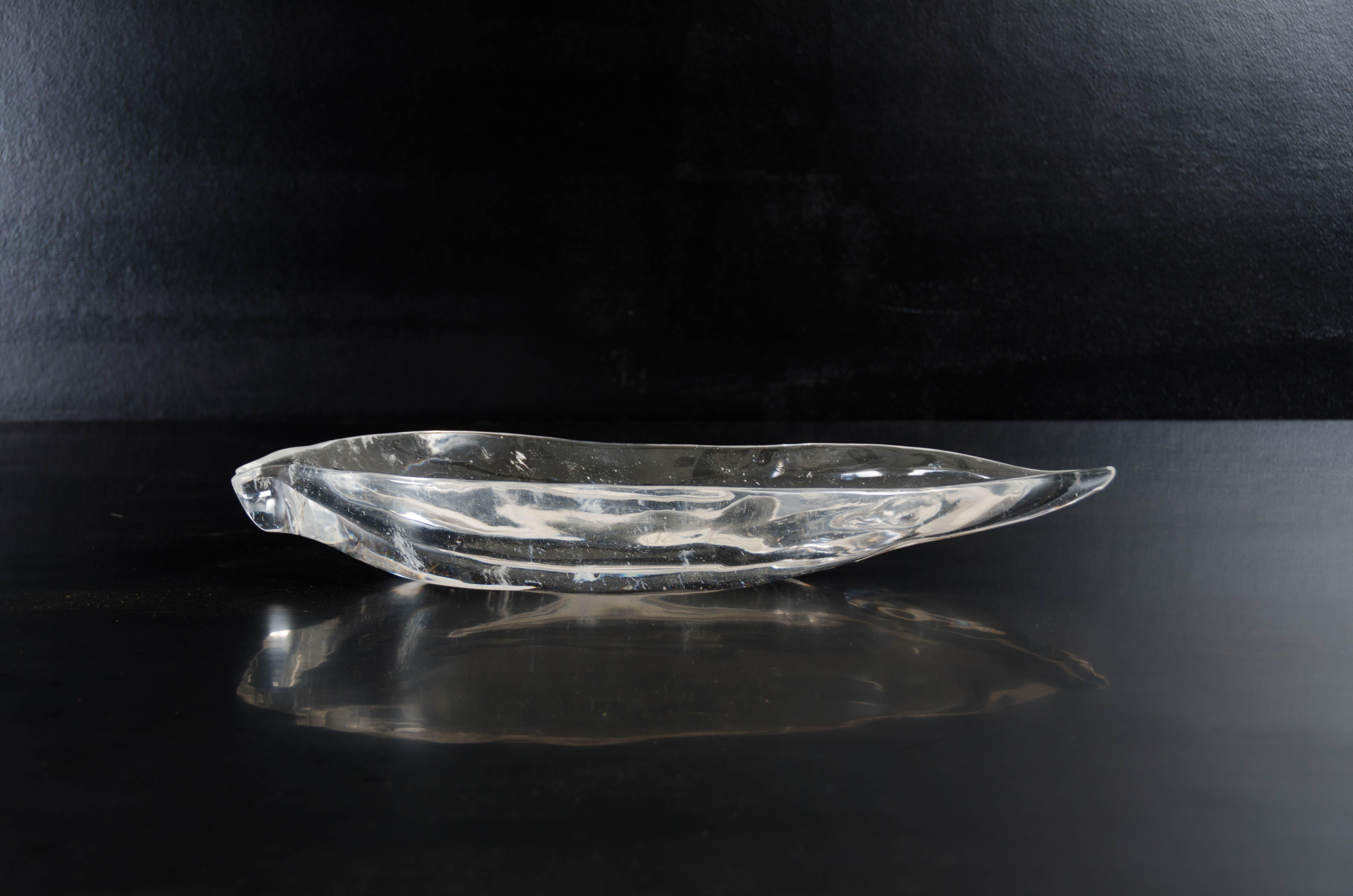 Bamboo leaf tray
Crystal
Hand carved
Limited Edition.

 