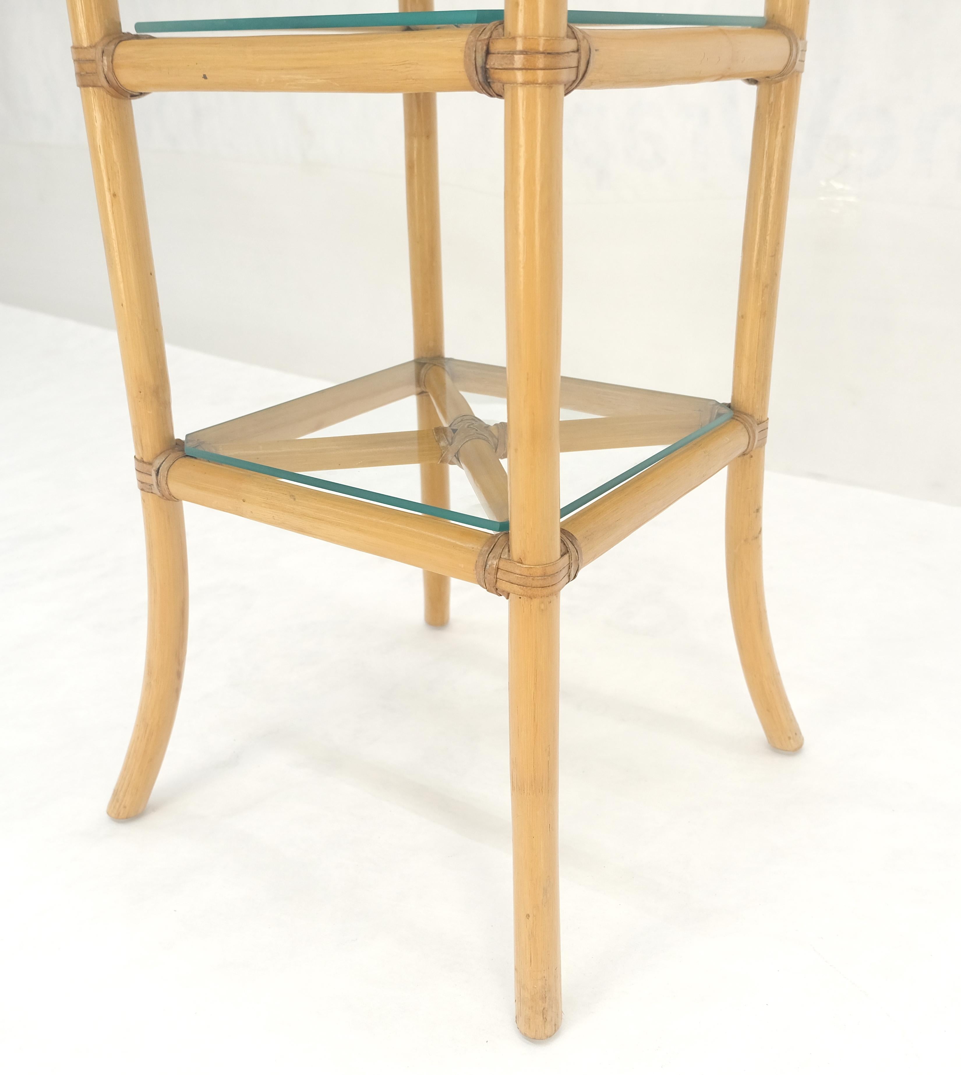 Mid-Century Modern Bamboo & Leather Figural 13