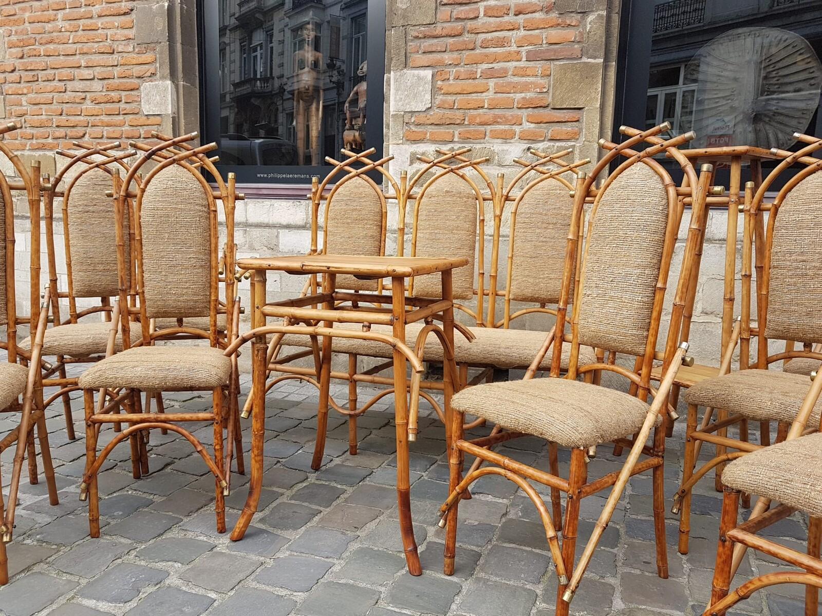 Mid-Century Modern Ensemble de salon en bambou par Giusto Puri Purini, années 1950 en vente