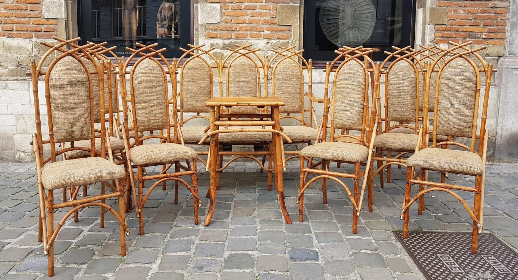 italien Ensemble de salon en bambou par Giusto Puri Purini, années 1950 en vente
