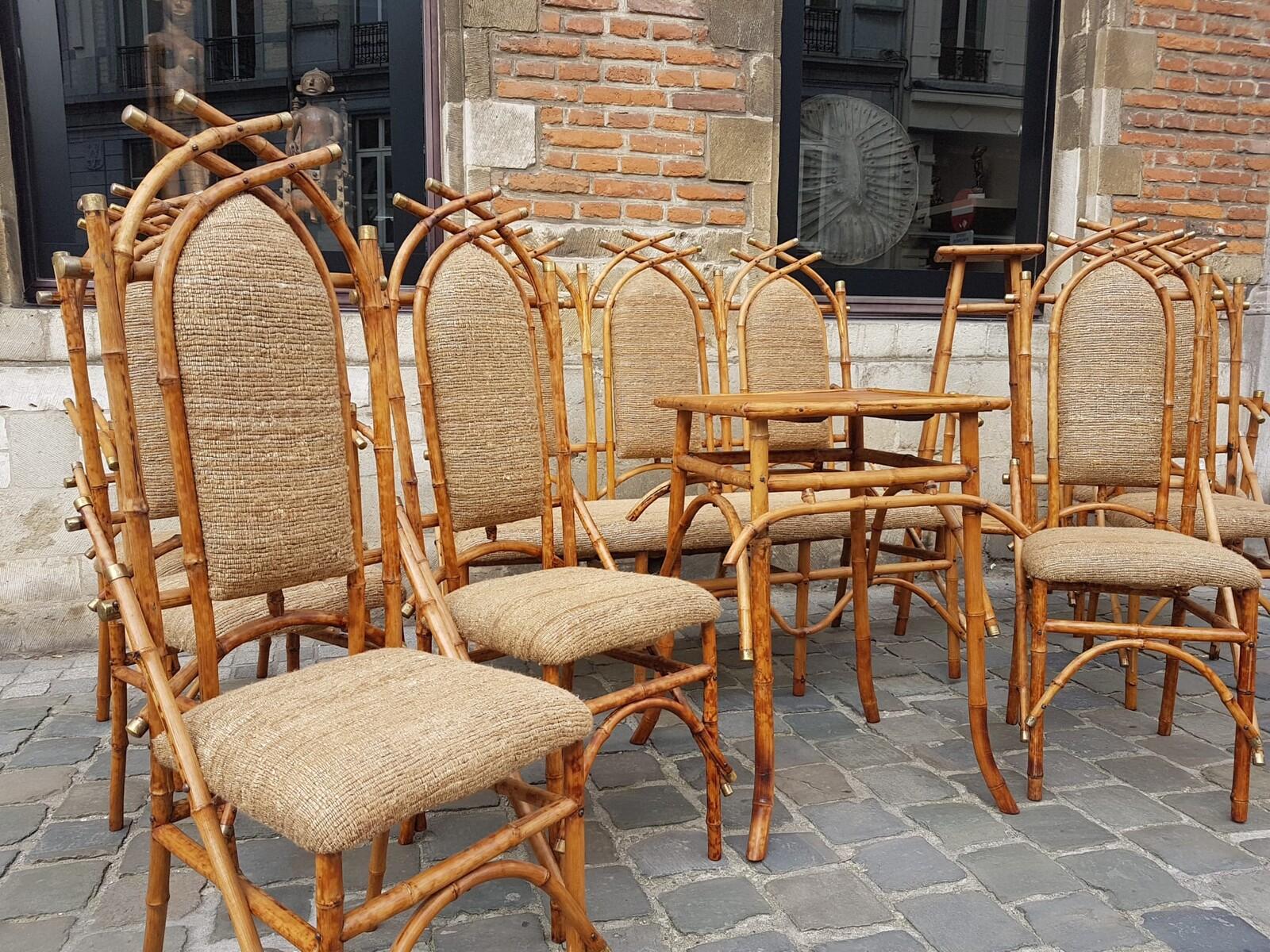 20ième siècle Ensemble de salon en bambou par Giusto Puri Purini, années 1950 en vente