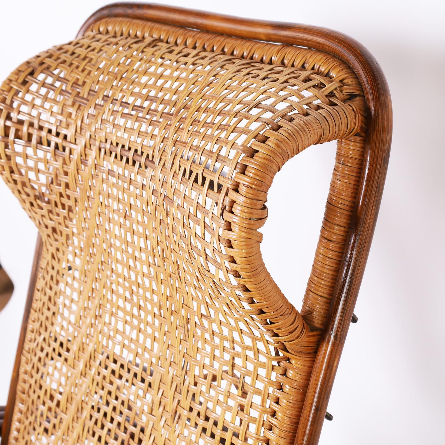 Bamboo Lounge Chair In Good Condition For Sale In Palm Beach, FL