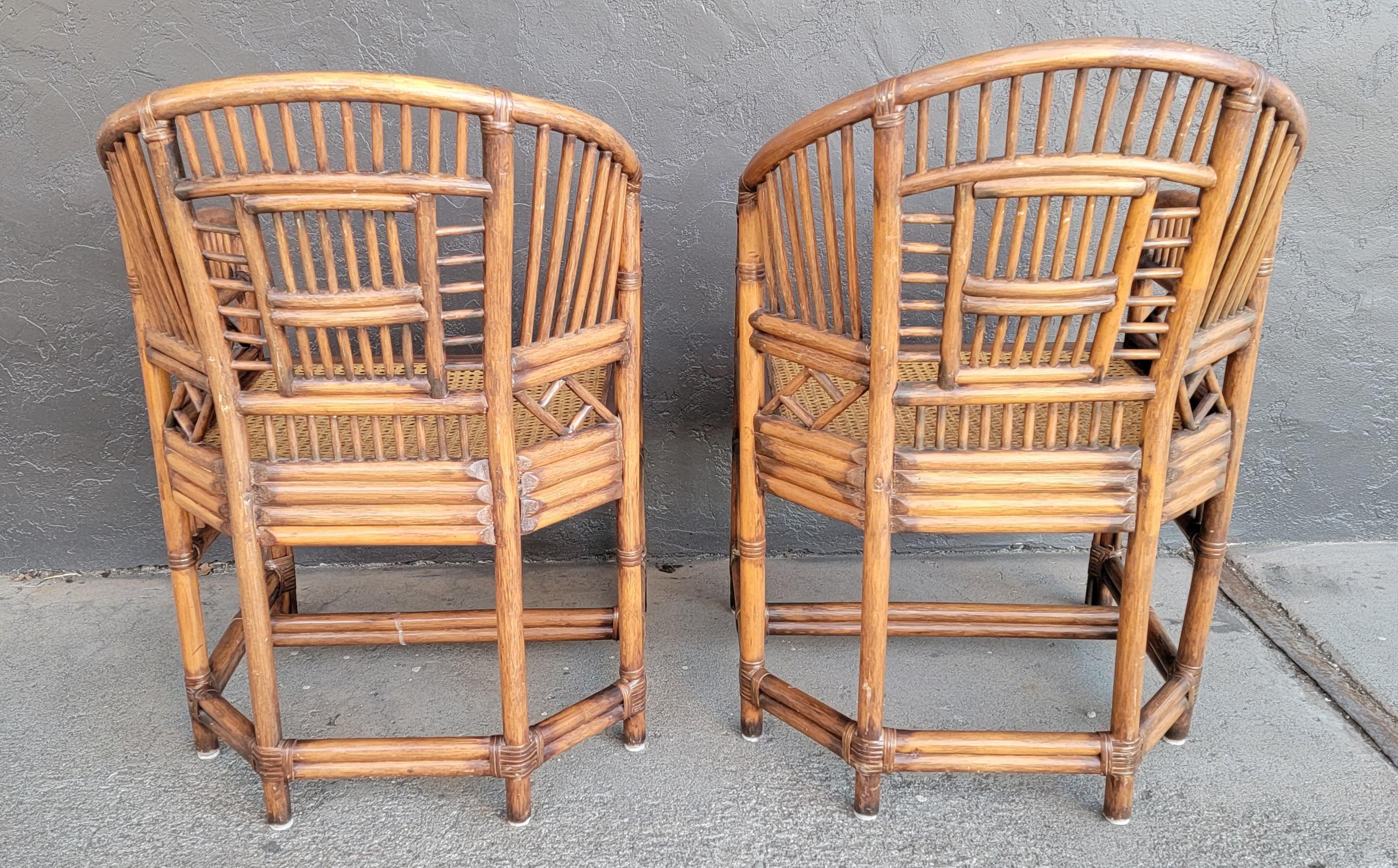 Bamboo Lounge Chairs with Cane Seats 1
