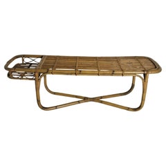 Mesa baja de bar de bambú 60s