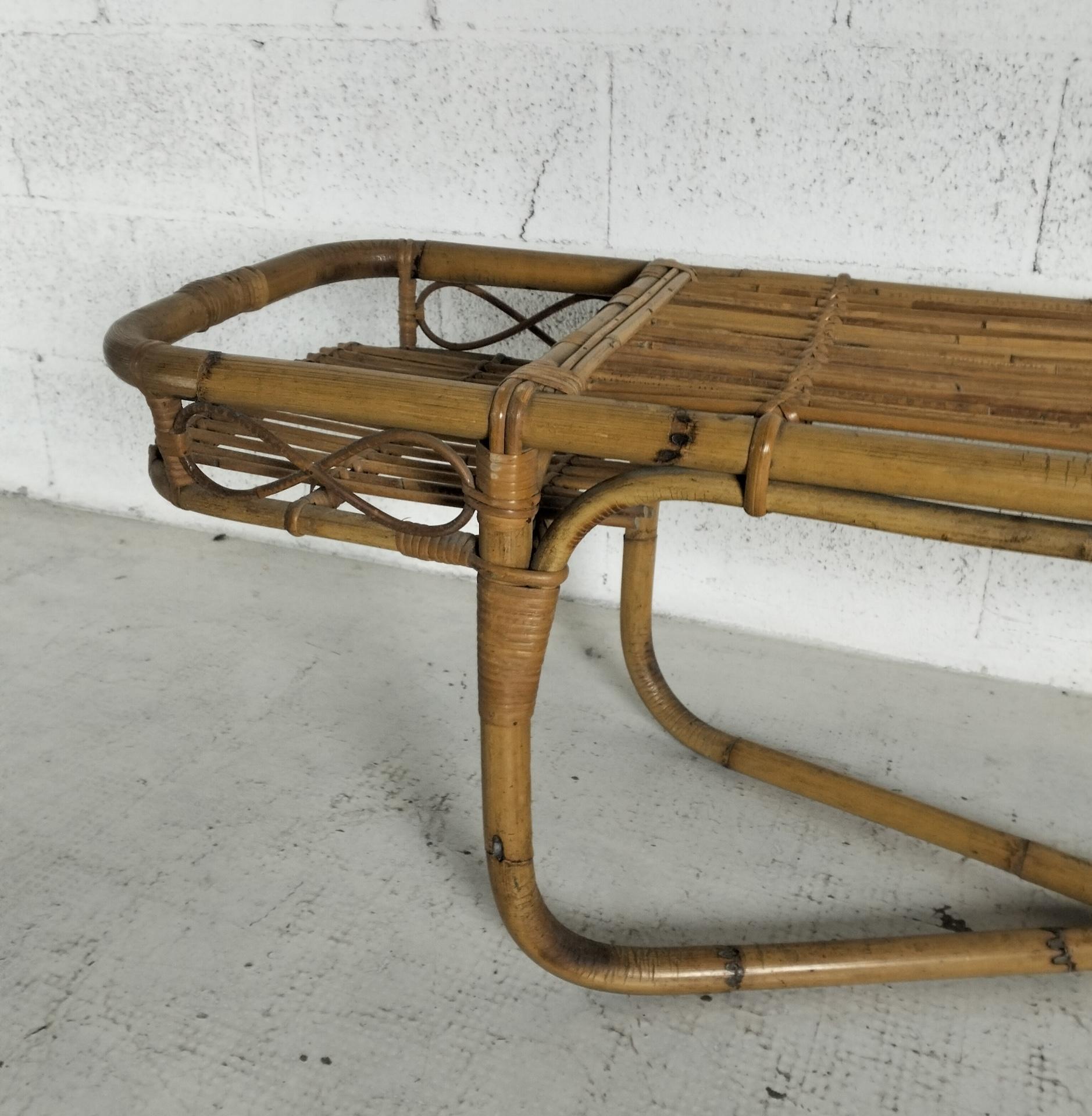 Table de bar basse en bambou 60s en vente 1