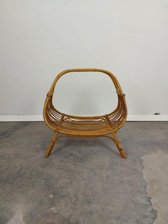 Bamboo magazine rack, 1970s