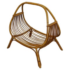 Bamboo magazine rack, 1970s