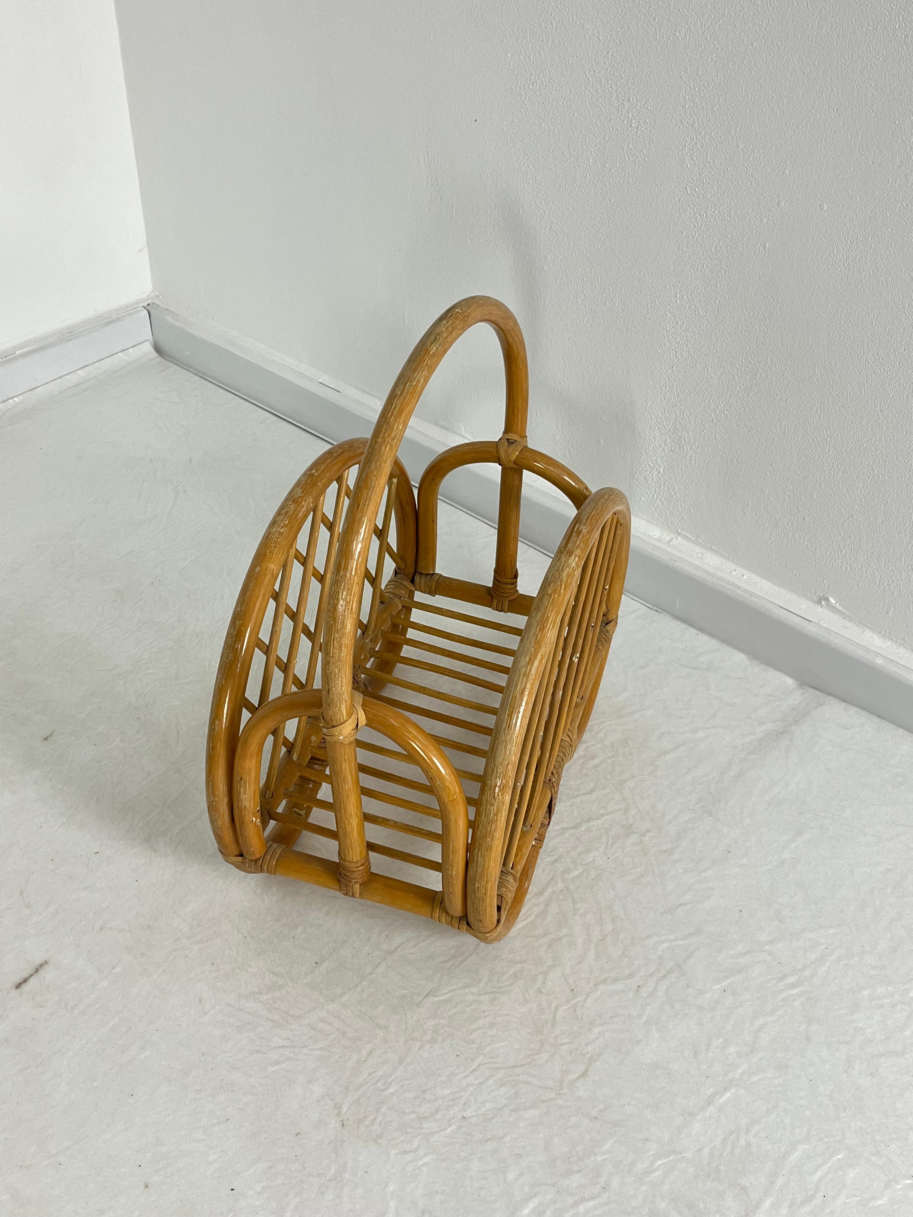 Portariviste in bambù attribuito a Franco Albini, anni '60 In condizioni buone in vendita a Palermo, IT