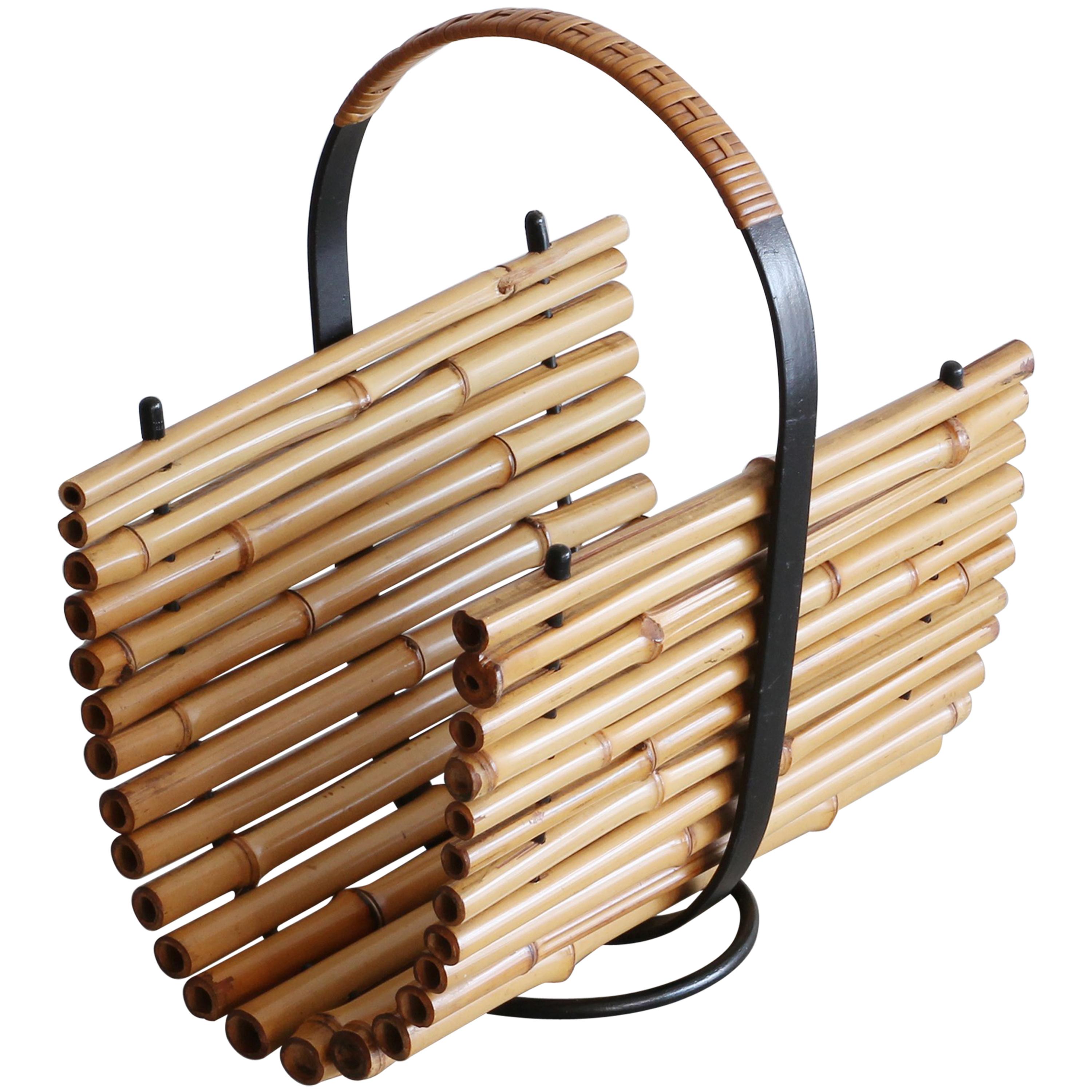 Bamboo Magazine Rack