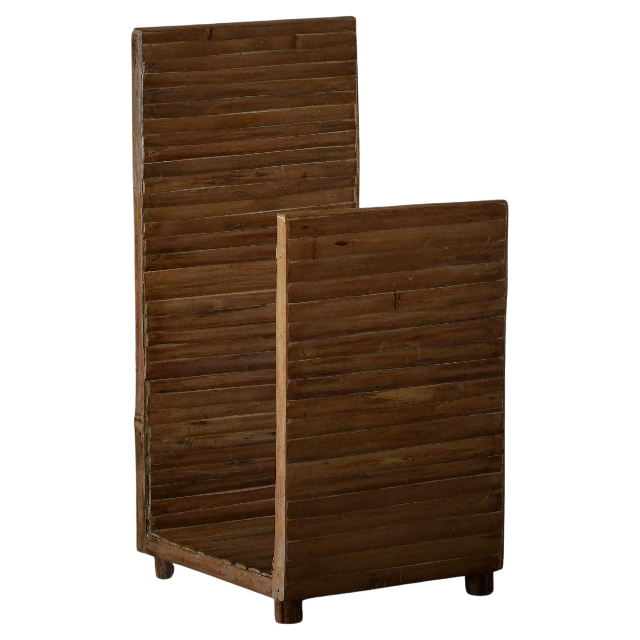 Large Vintage Bent Bamboo Magazine Rack with Handle at 1stDibs