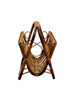 Zeitschriftenständer aus Bambus, Italien, 1970er Jahre