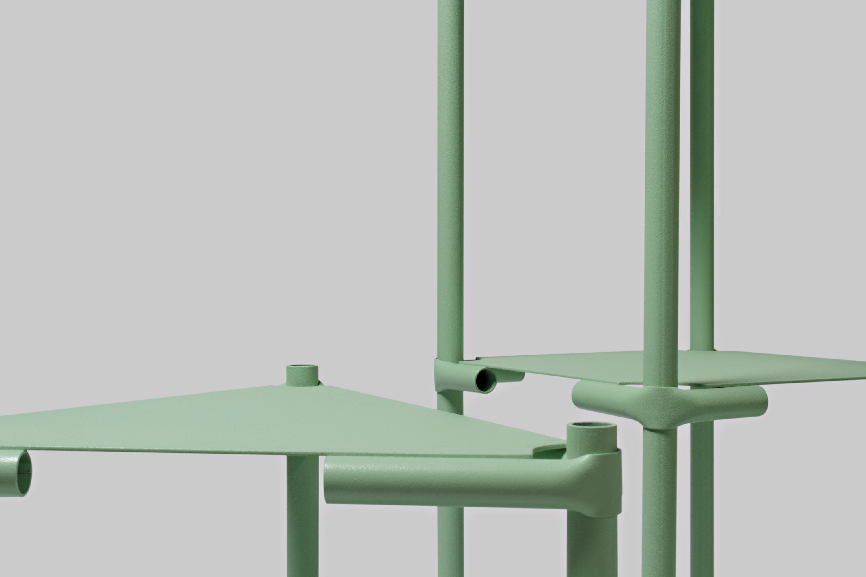 The use of bamboo joinery has been used since 960 AD and its uses range from scaffold construction and bridge suspension to house building.

“Bamboo Metal” explores age old methods of joinery and their application in furniture design. By