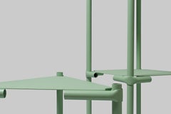 Bamboo Metal, Circle, from Cadenza, powder-coated jade, In Stock