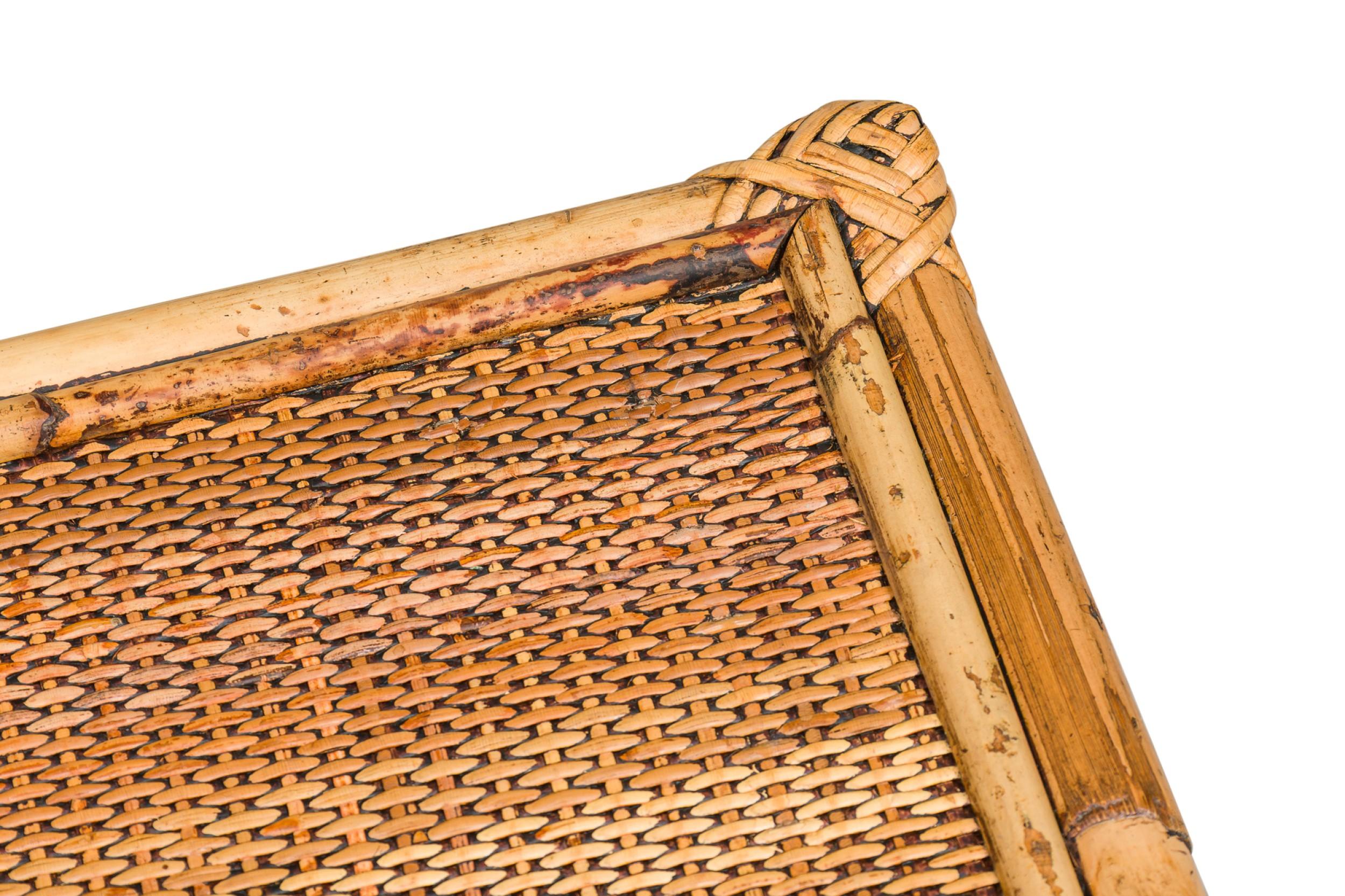 Bamboo Mid-Century small rectangular end / occasional table For Sale 4