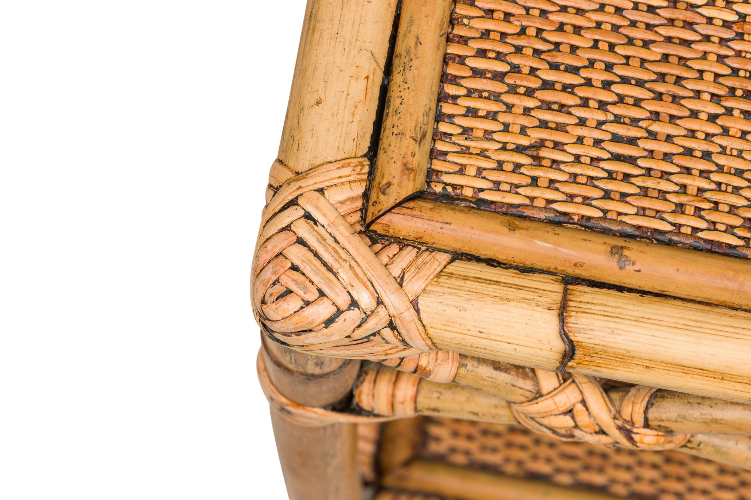 Bamboo Mid-Century small rectangular end / occasional table For Sale 1