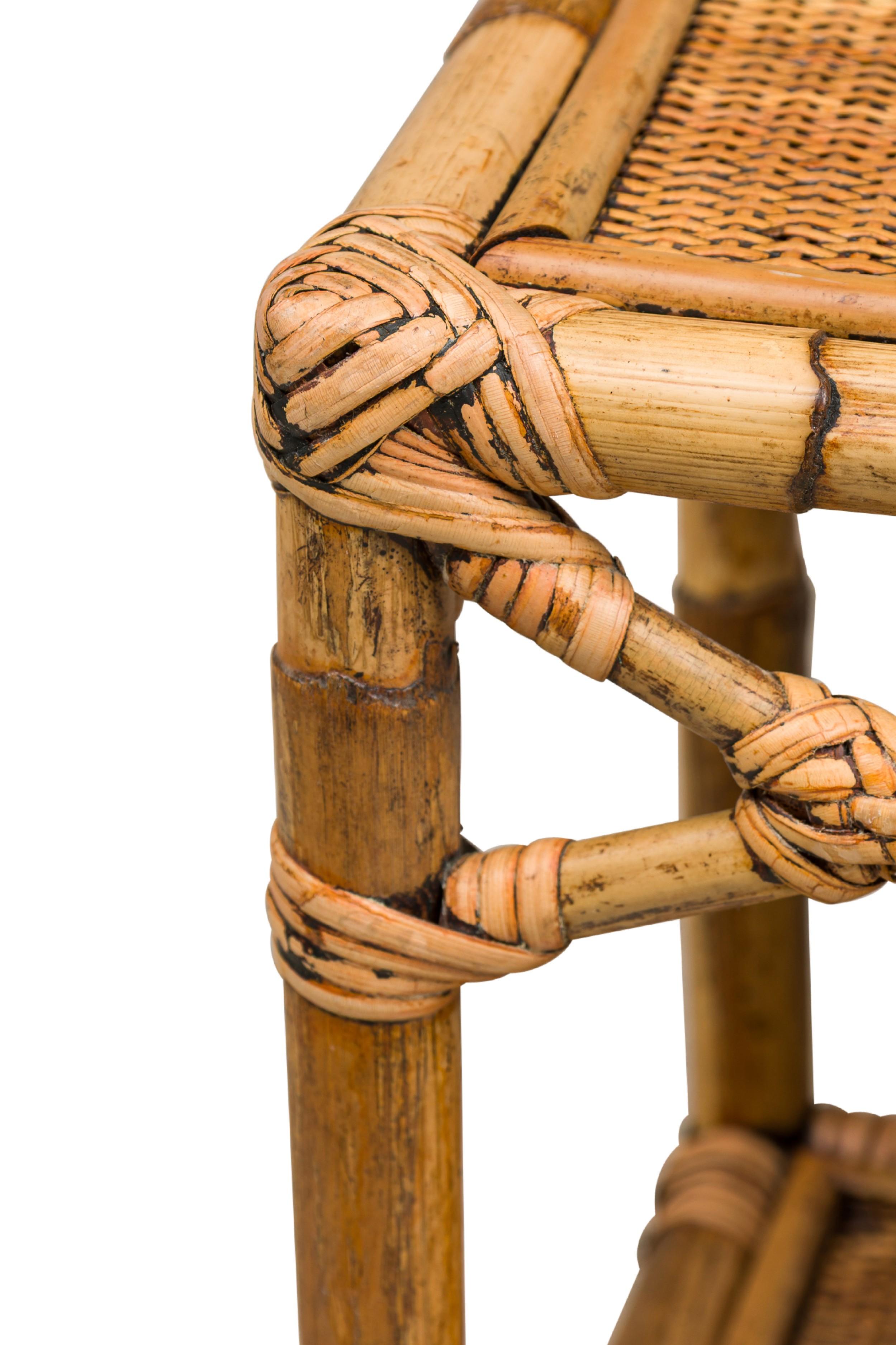 Bamboo Mid-Century small rectangular end / occasional table For Sale 2