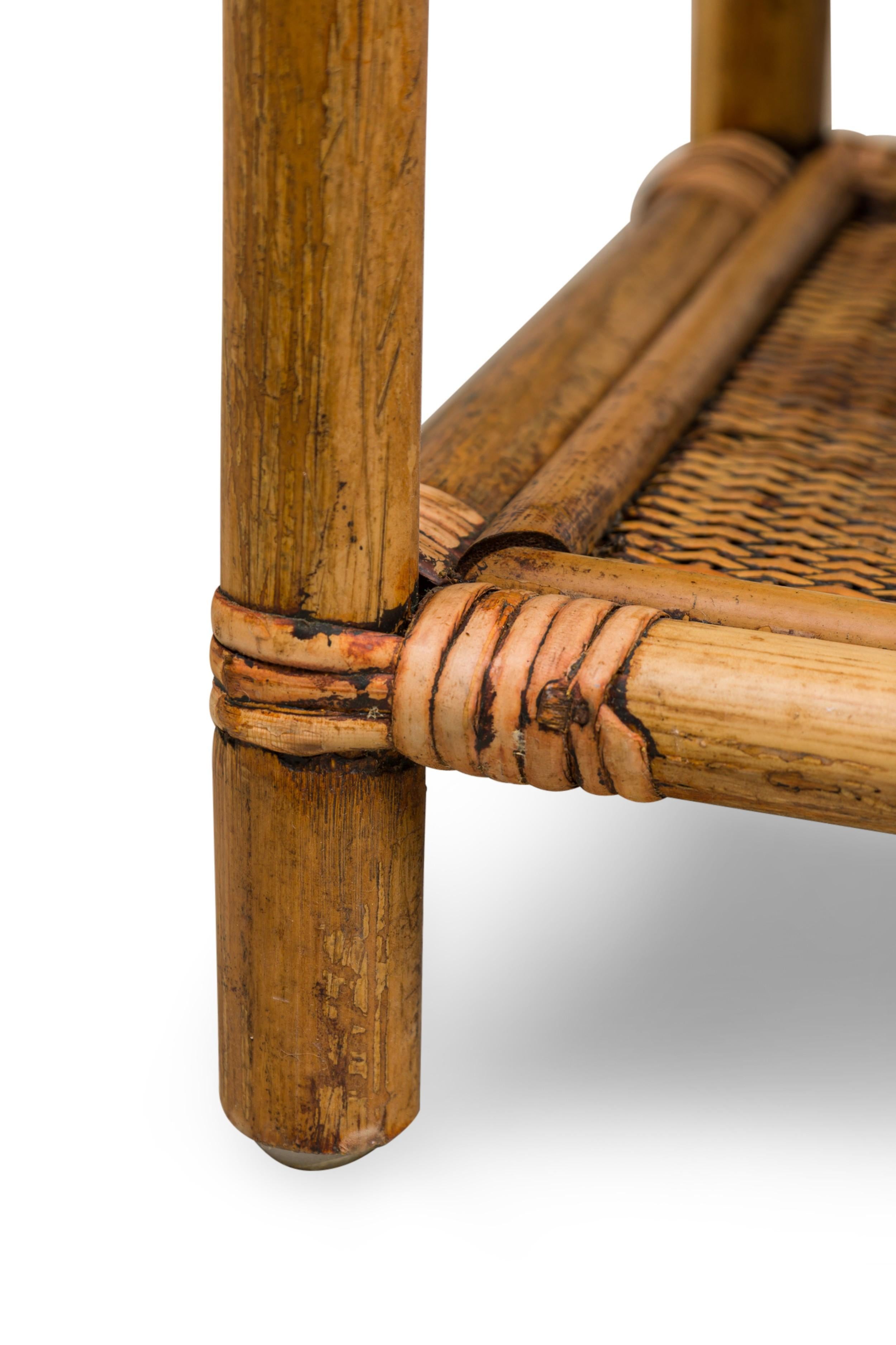 Bamboo Mid-Century small rectangular end / occasional table For Sale 3