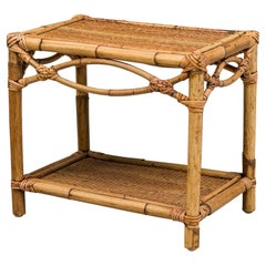 Bamboo Mid-Century small rectangular end / occasional table