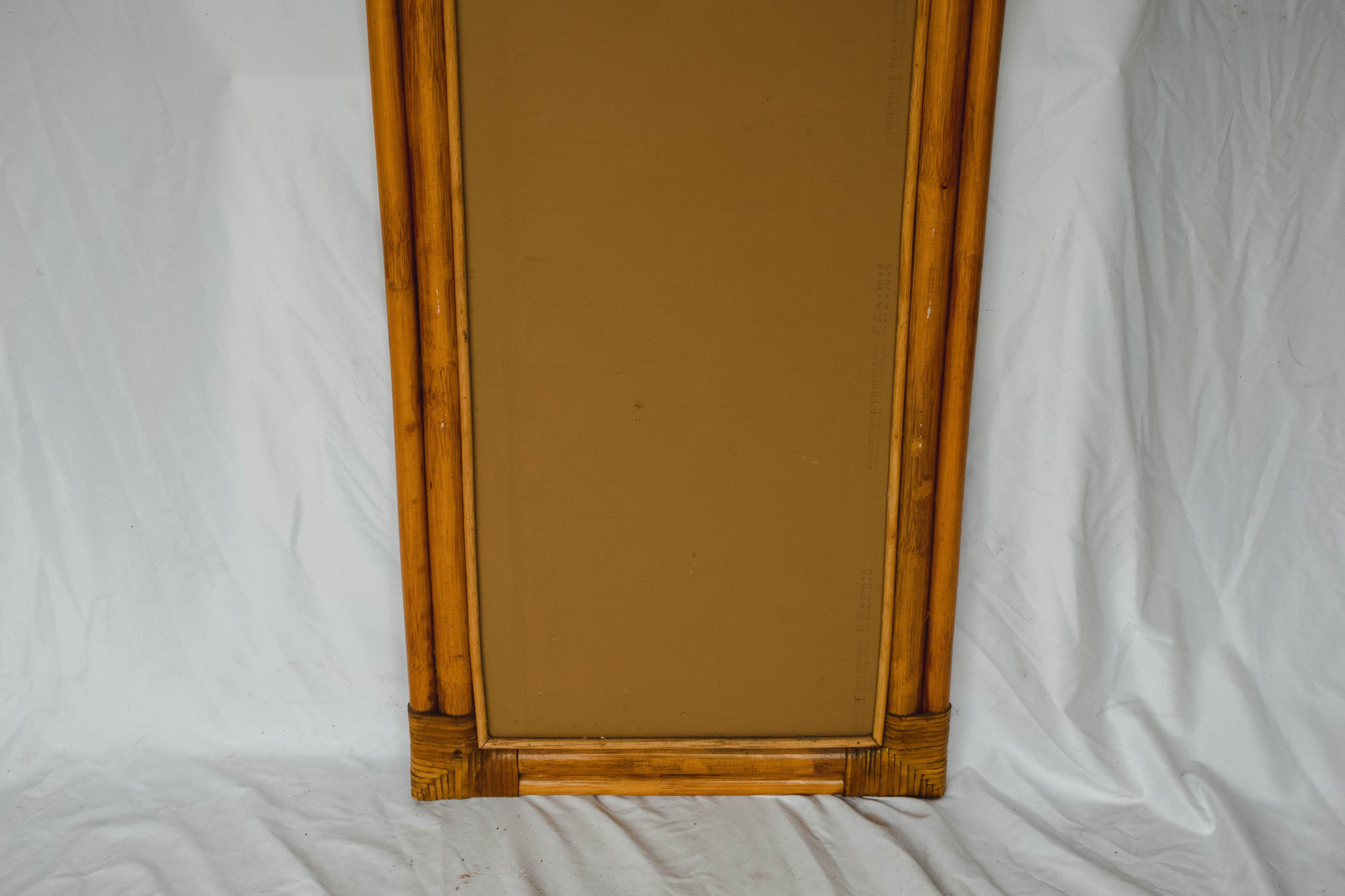 20th Century Bamboo Mirror For Sale