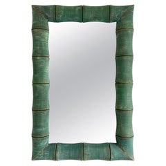 Bamboo Mirror, Italy, 1980s