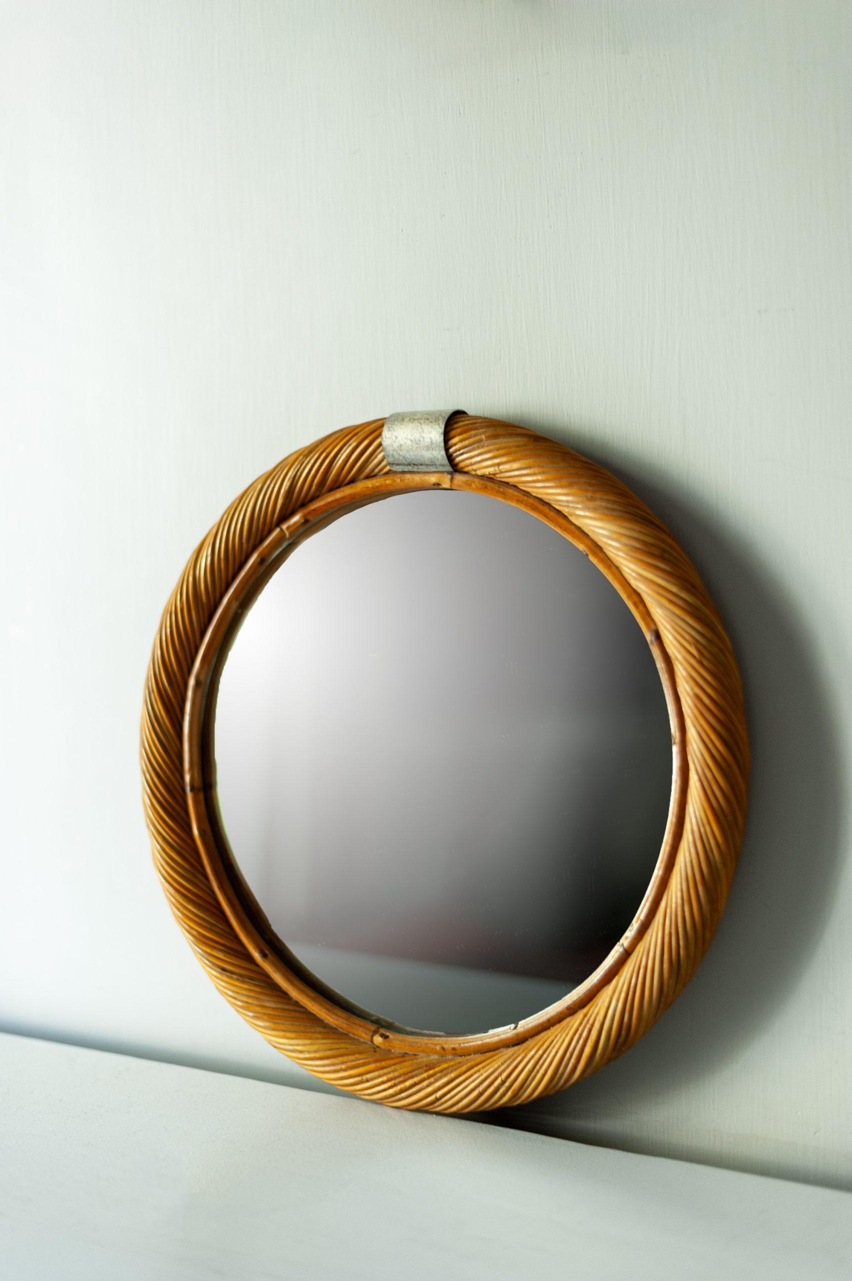 Canna Specchio/vassoio in bambù in vendita